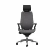 High Quality Ergonomic Office Chair with Headrest - Steelcase Gesture - Ash Color - Front View