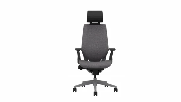 High Quality Ergonomic Office Chair with Headrest - Steelcase Gesture - Ash Color - Front View