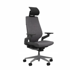 High Quality Ergonomic Office Chair with Headrest - Steelcase Gesture - Ash Color - Side View