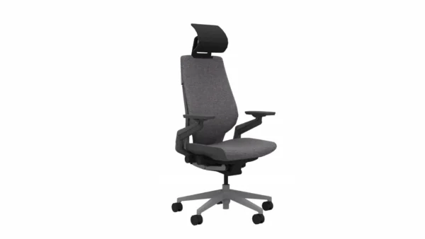 High Quality Ergonomic Office Chair with Headrest - Steelcase Gesture - Ash Color - Side View