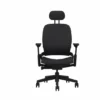 High quality Ergonomic Chair with Headrest - Steelcase Leap - Black - Front View