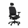 High quality Ergonomic Chair with Headrest - Steelcase Leap - Black - Side View