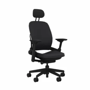 High quality Ergonomic Chair with Headrest - Steelcase Leap - Black - Side View