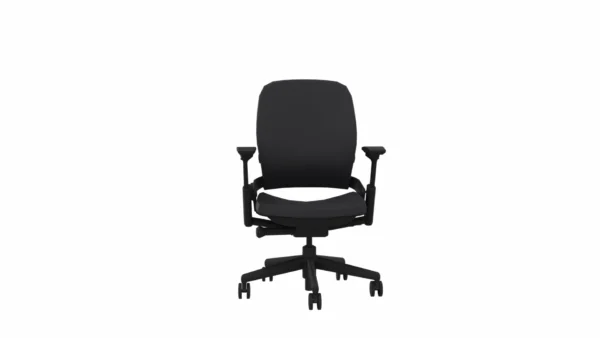 High quality Ergonomic Chair - Steelcase Leap - Black - No Headrest - Front View