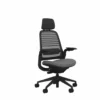 Ergonomic Office Chair with Headrest - Steelcase Series 1 - Ash Color - Side View