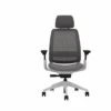 Premium Ergonomic Chair with Headrest - Steelcase Series 2 - Ash Color - Front View
