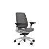Premium Ergonomic Chair - Steelcase Series 2 - Ash Color - No Headrest - Side View