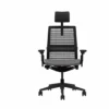 Steelcase Malaysia Ergonomic Office Chair with Headrest - Steelcase Think - Ash Color - Front View