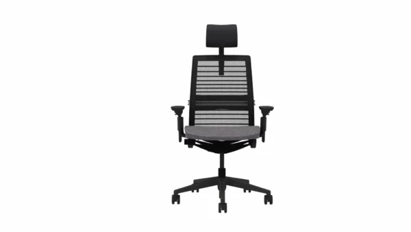 Steelcase Malaysia Ergonomic Office Chair with Headrest - Steelcase Think - Ash Color - Front View