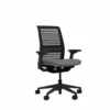 Ergonomic Office Chair - Steelcase Think - Ash Color - No Headrest - Side View