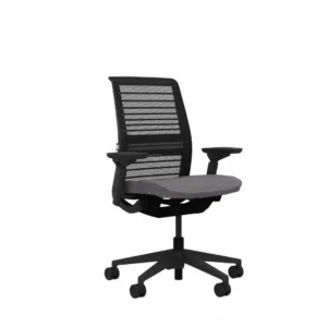 Ergonomic Office Chair - Steelcase Think - Ash Color - No Headrest - Side View