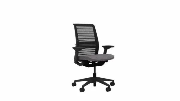 Ergonomic Office Chair - Steelcase Think - Ash Color - No Headrest - Side View